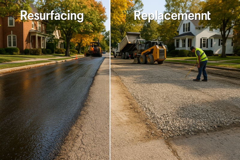 Resurfacing vs replacement - Allrite Paving